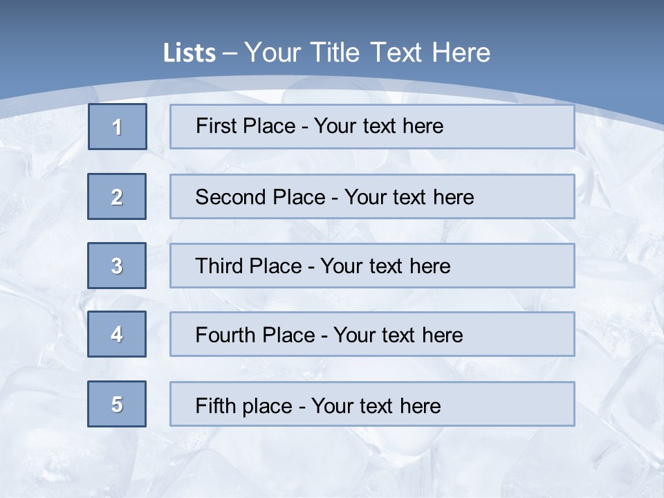 Cubes Ice Summer PowerPoint Template