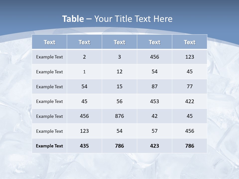 Cubes Ice Summer PowerPoint Template