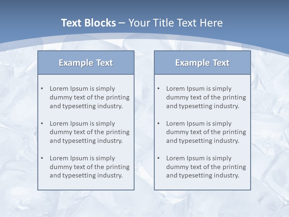 Cubes Ice Summer PowerPoint Template
