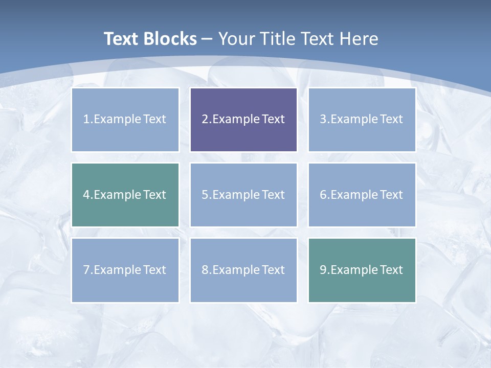 Cubes Ice Summer PowerPoint Template