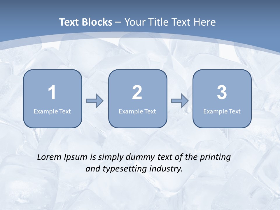 Cubes Ice Summer PowerPoint Template