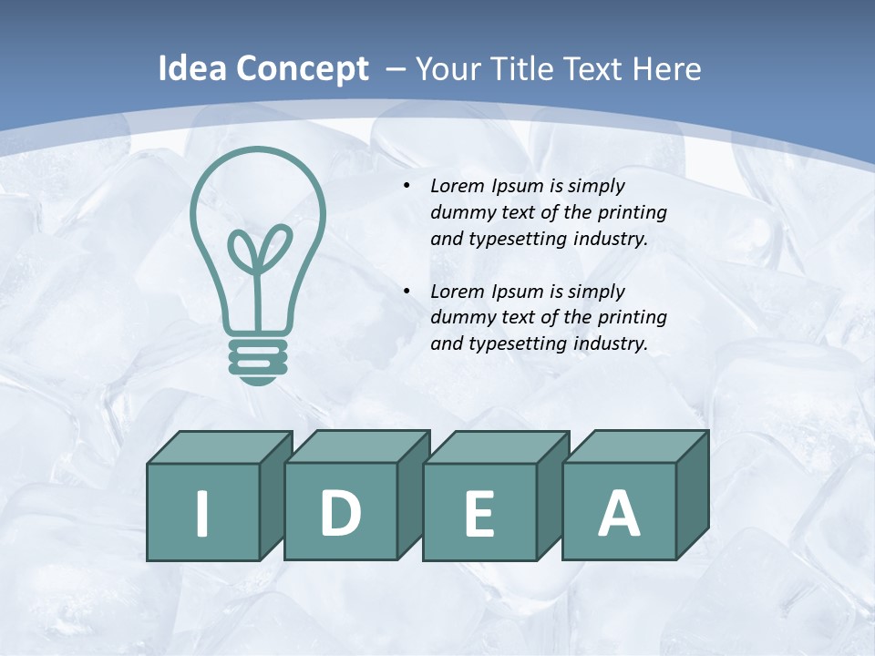 Cubes Ice Summer PowerPoint Template