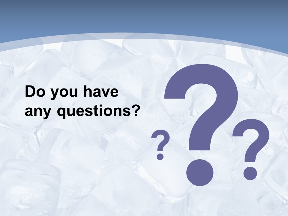 Cubes Ice Summer PowerPoint Template