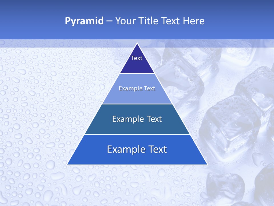 Ice Cubes Blue Objects PowerPoint Template