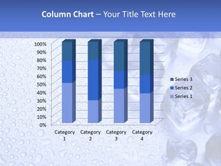 Ice Cubes Blue Objects PowerPoint Template