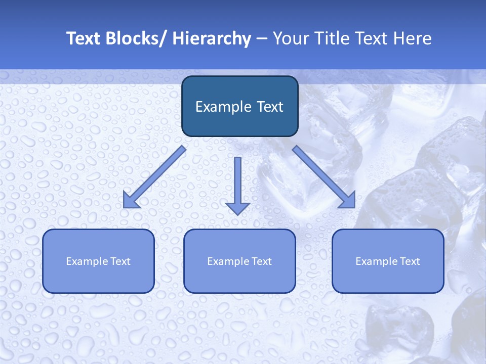 Ice Cubes Blue Objects PowerPoint Template