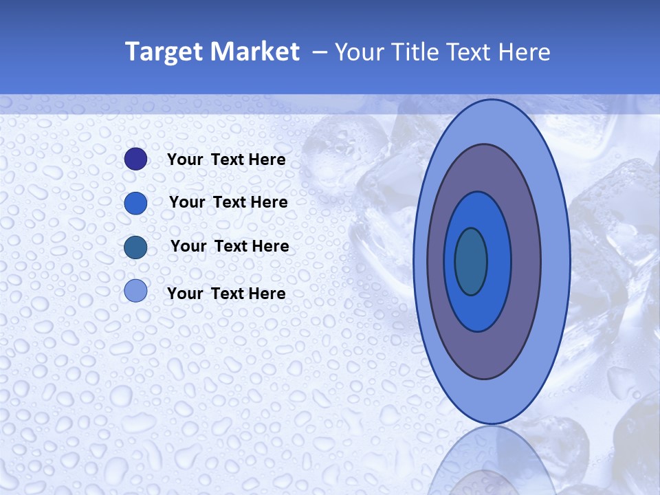 Ice Cubes Blue Objects PowerPoint Template