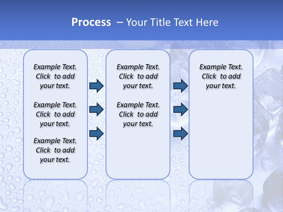 Ice Cubes Blue Objects PowerPoint Template