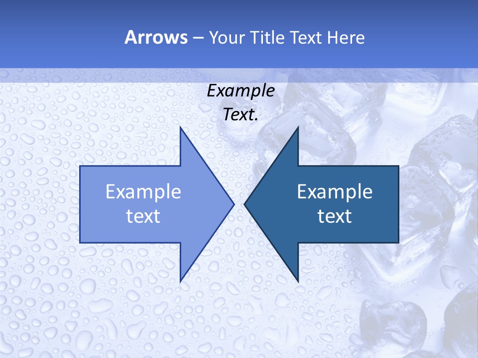 Ice Cubes Blue Objects PowerPoint Template