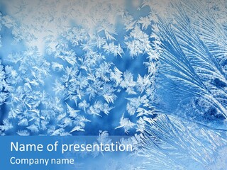 Christkind Eiskristalle Winter PowerPoint Template