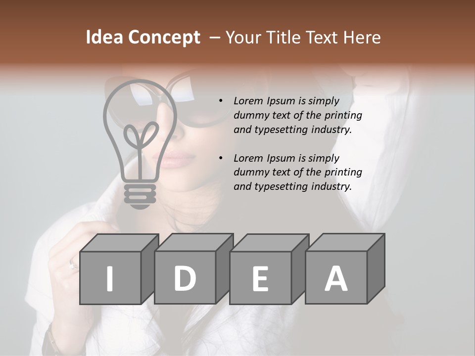 Protect Isolated Sun PowerPoint Template