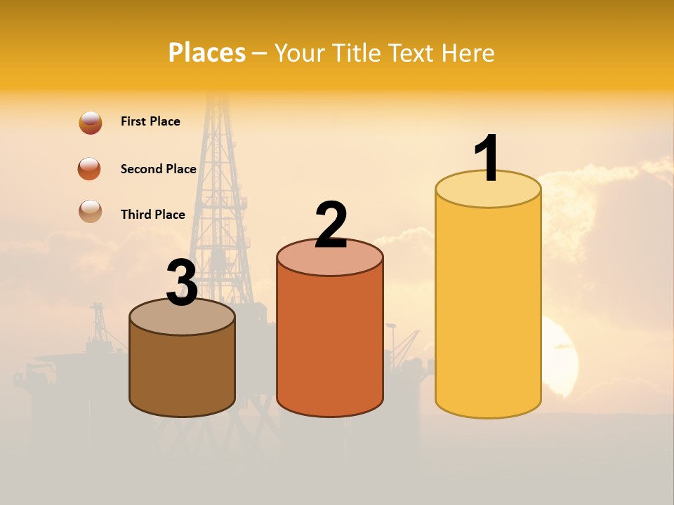 Sunset Oilrig Offshore PowerPoint Template
