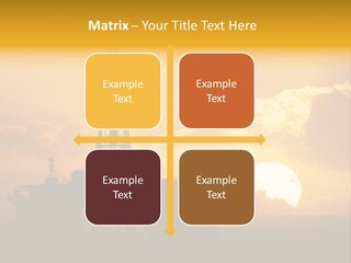 Sunset Oilrig Offshore PowerPoint Template