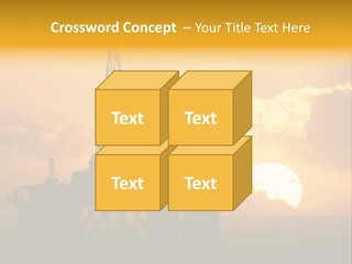 Sunset Oilrig Offshore PowerPoint Template