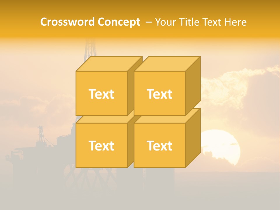 Sunset Oilrig Offshore PowerPoint Template