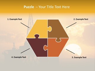 Sunset Oilrig Offshore PowerPoint Template