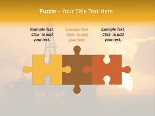 Sunset Oilrig Offshore PowerPoint Template