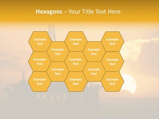 Sunset Oilrig Offshore PowerPoint Template