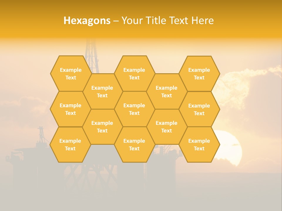 Sunset Oilrig Offshore PowerPoint Template