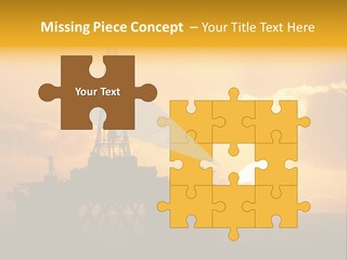 Sunset Oilrig Offshore PowerPoint Template