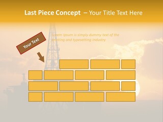 Sunset Oilrig Offshore PowerPoint Template