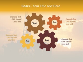 Sunset Oilrig Offshore PowerPoint Template