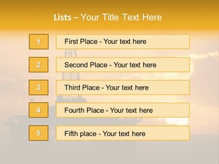 Sunset Oilrig Offshore PowerPoint Template