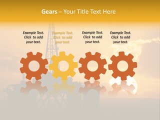 Sunset Oilrig Offshore PowerPoint Template