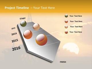 Sunset Oilrig Offshore PowerPoint Template