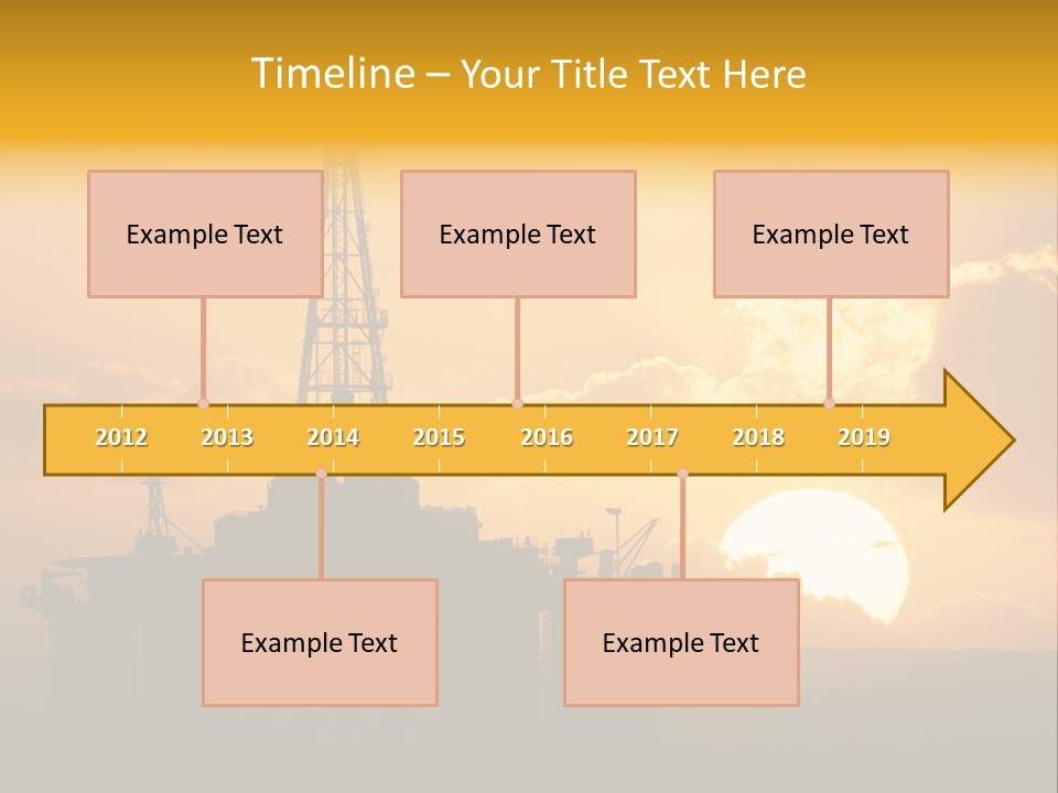 Sunset Oilrig Offshore PowerPoint Template
