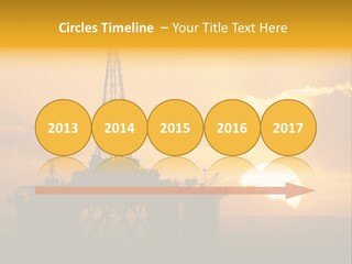 Sunset Oilrig Offshore PowerPoint Template