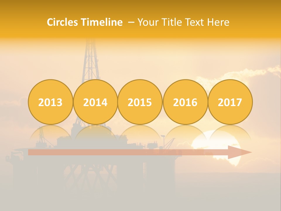 Sunset Oilrig Offshore PowerPoint Template