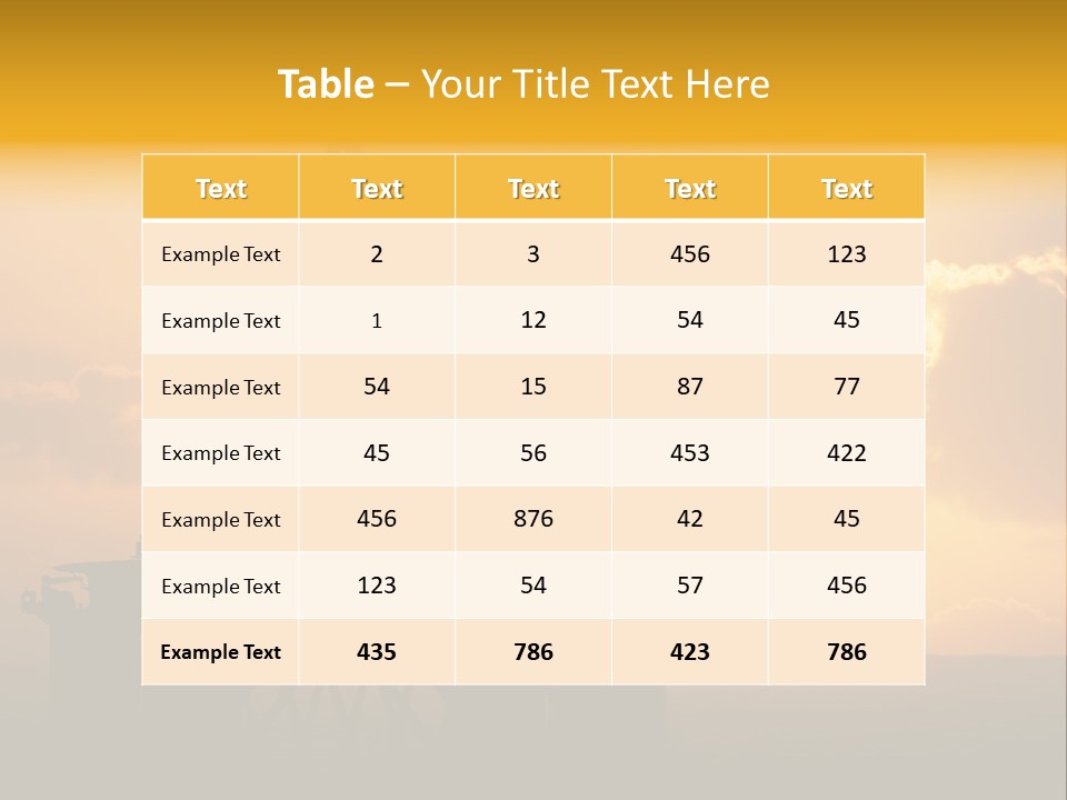 Sunset Oilrig Offshore PowerPoint Template