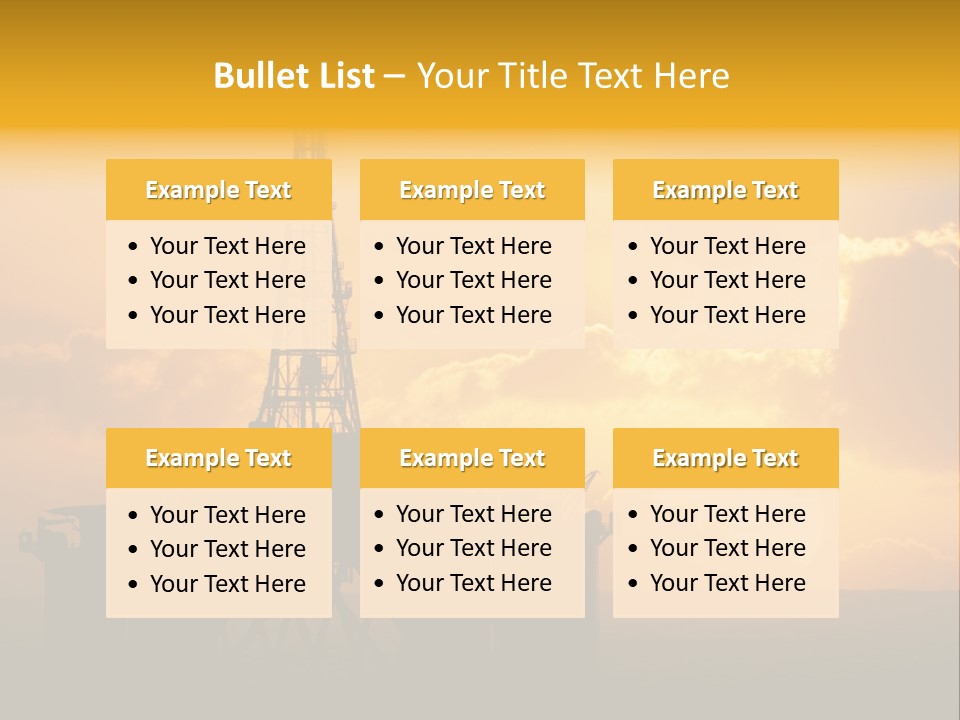 Sunset Oilrig Offshore PowerPoint Template
