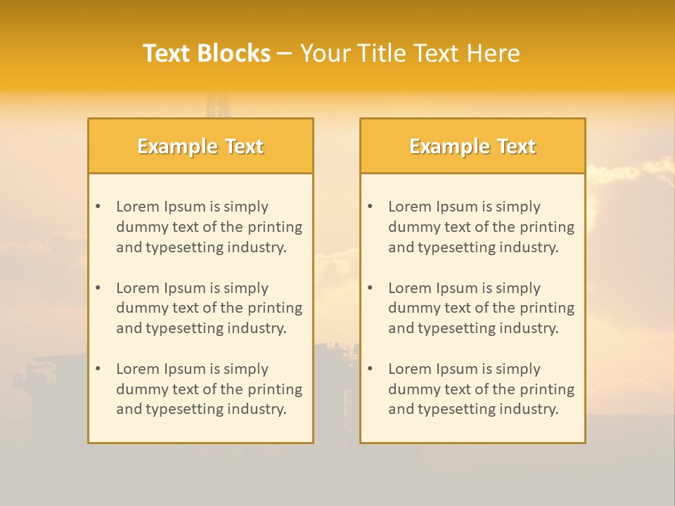 Sunset Oilrig Offshore PowerPoint Template