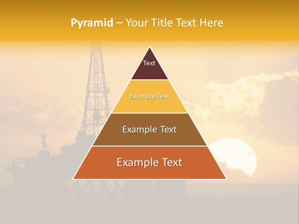 Sunset Oilrig Offshore PowerPoint Template