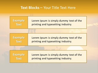 Sunset Oilrig Offshore PowerPoint Template
