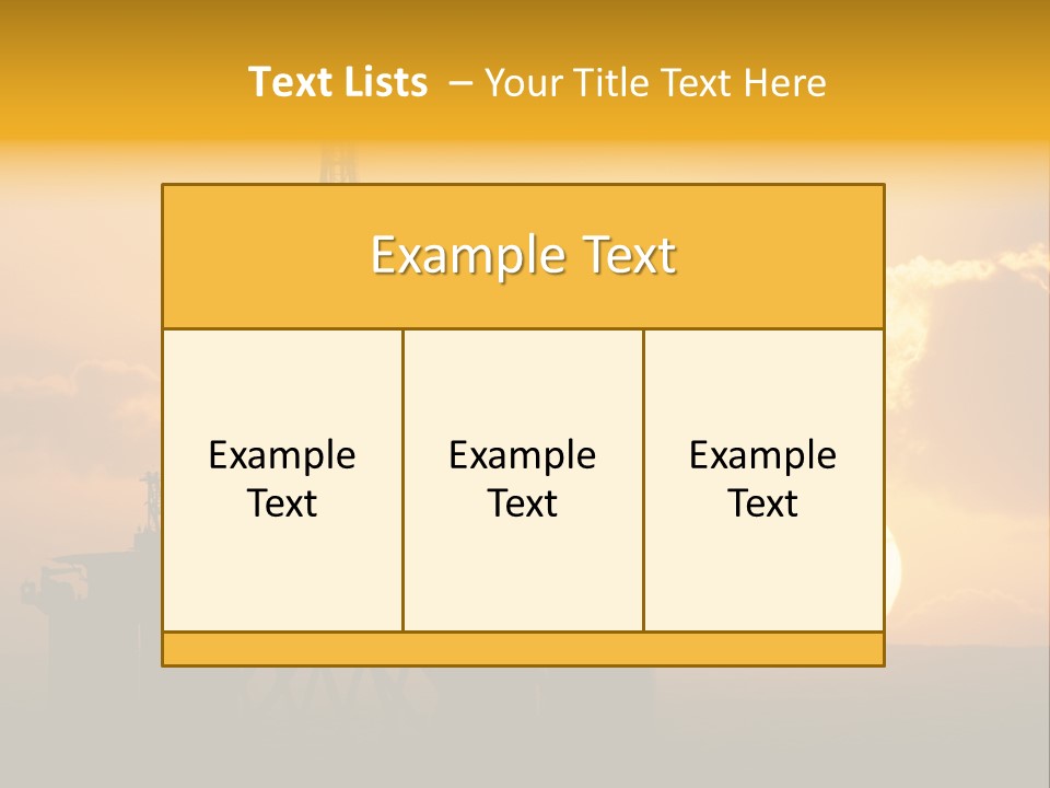 Sunset Oilrig Offshore PowerPoint Template