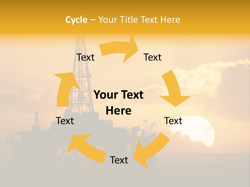 Sunset Oilrig Offshore PowerPoint Template