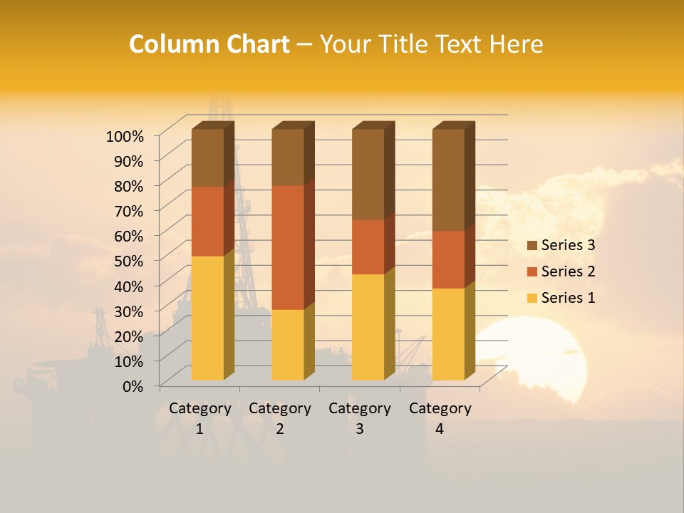 Sunset Oilrig Offshore PowerPoint Template