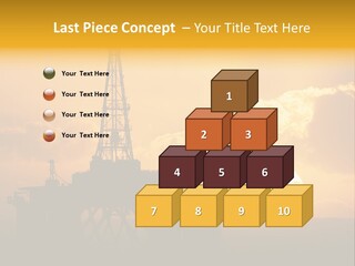 Sunset Oilrig Offshore PowerPoint Template