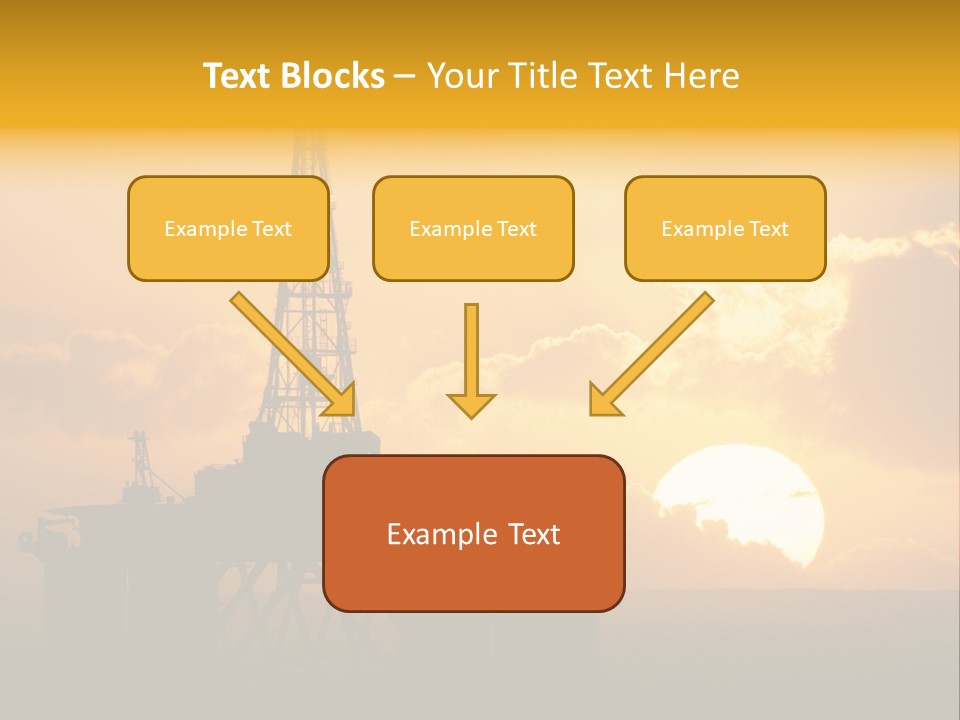 Sunset Oilrig Offshore PowerPoint Template
