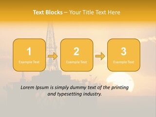 Sunset Oilrig Offshore PowerPoint Template