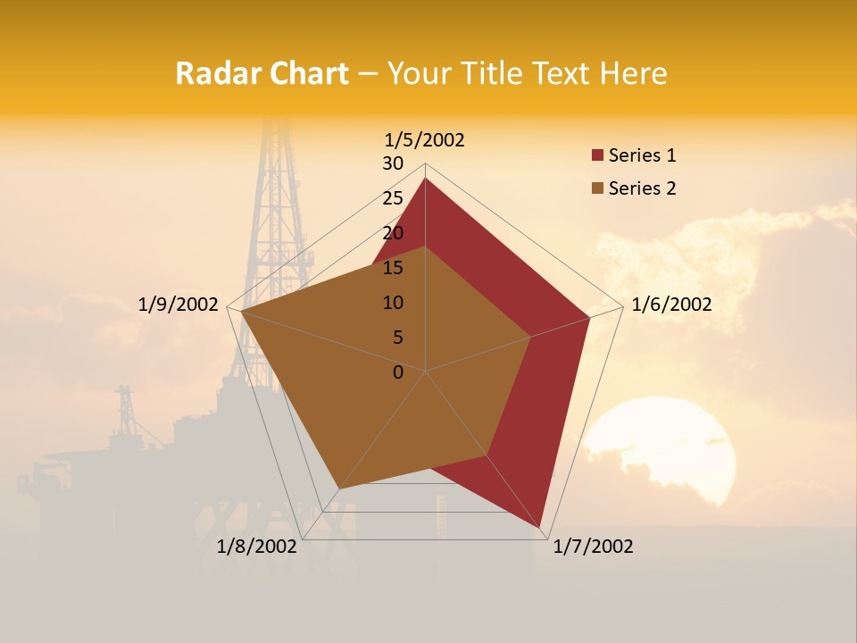 Sunset Oilrig Offshore PowerPoint Template