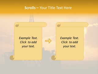 Sunset Oilrig Offshore PowerPoint Template