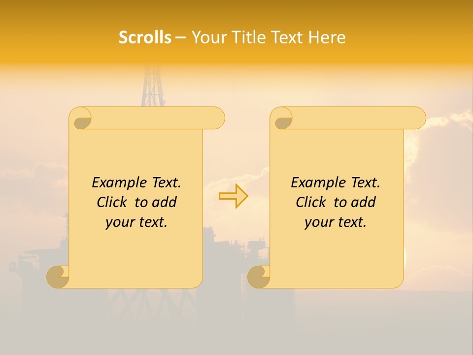 Sunset Oilrig Offshore PowerPoint Template