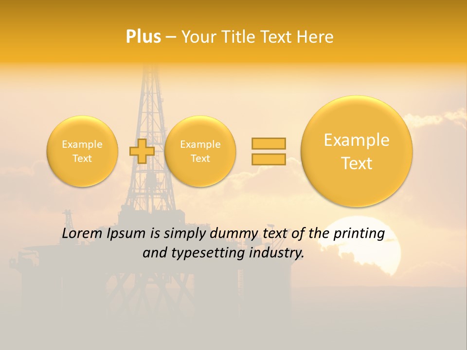 Sunset Oilrig Offshore PowerPoint Template