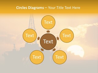 Sunset Oilrig Offshore PowerPoint Template