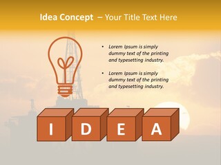 Sunset Oilrig Offshore PowerPoint Template