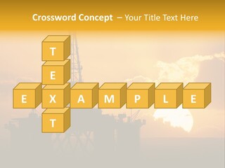 Sunset Oilrig Offshore PowerPoint Template